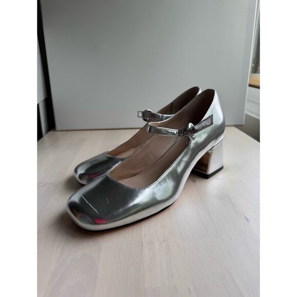 Marc Fisher silver LTD Women's NESSILY retro Pump size  8 - Picture 2 of 10